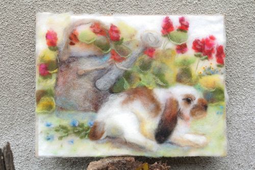 Wandbild aus Wolle Gärtner - MADEheart.com