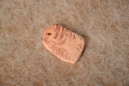 Beautiful handmade designer clay blank pendant for painting DIY jewelry - MADEheart.com