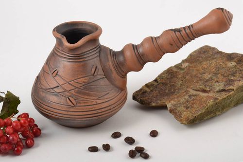 Jezve for coffee ceramic jezve utensils for coffee designer jezve clay jezve - MADEheart.com