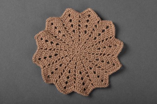 Stand for hot handmade stand cute grey stand for cup woven stand for dishes - MADEheart.com