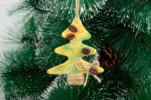 Designer handmade Christmas tree toys clay Christmas ideas decorative use only - MADEheart.com