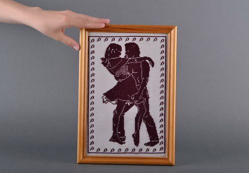 Embroidered picture Dancing couple - MADEheart.com