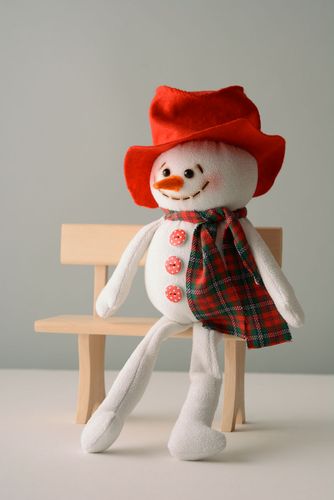 New Year soft toy Snowman - MADEheart.com
