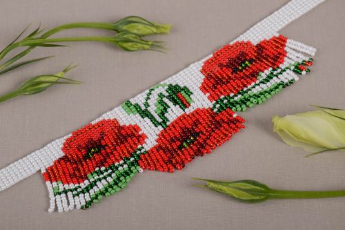 Collana di perline fatta a mano originale di moda bigiotteria da donna - MADEheart.com