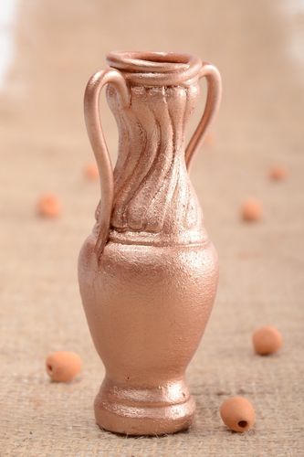 4 inches pink plaster vase décor, 0,19 lb - MADEheart.com
