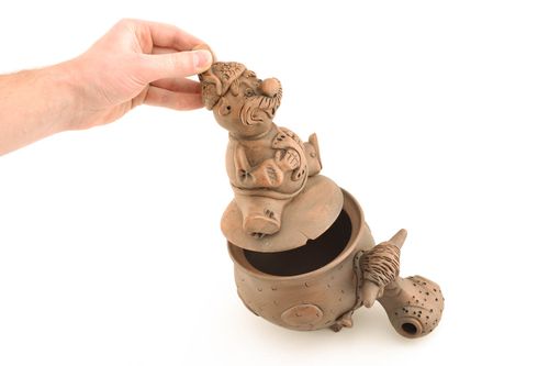 Azucarera cerámica con figura de cosaco - MADEheart.com