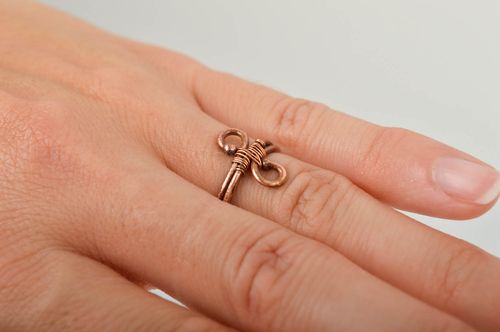 Unusual handmade metal ring exclusive ring handmade accessories for girls - MADEheart.com