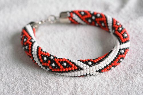 Pulsera de moda hecha a mano bisutería fina pulsera de abalorios con ornamento - MADEheart.com