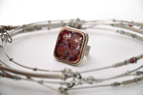 Bague en maillechort originale faite main - MADEheart.com