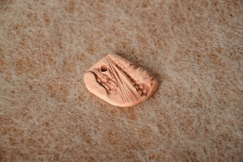 Beautiful small handmade designer clay blank for pendant making DIY jewelry - MADEheart.com