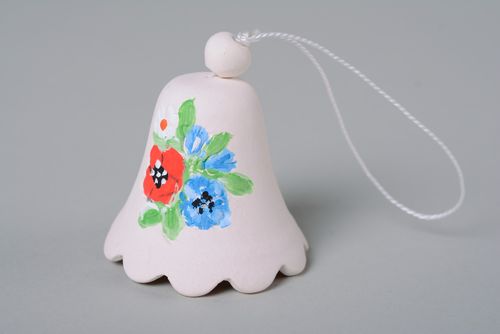 Suspension décorative cloche originale faite main en argile technique de coulée - MADEheart.com