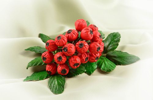 Designer brooch beautiful barrette leather jewelry handmade leather brooch - MADEheart.com