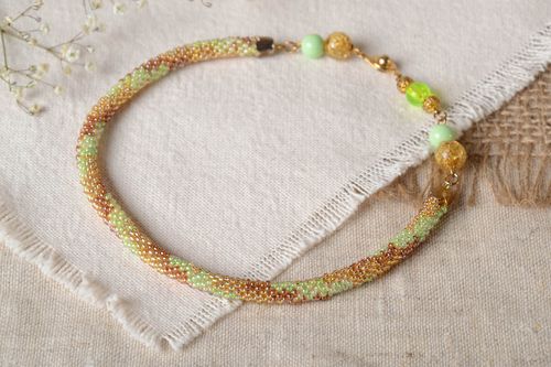 Collar artesanal de abalorios regalo original para mujeres bisutería fina - MADEheart.com