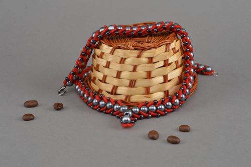 Handmade necklace beaded designer accessory beautiful long jewelry for women - MADEheart.com