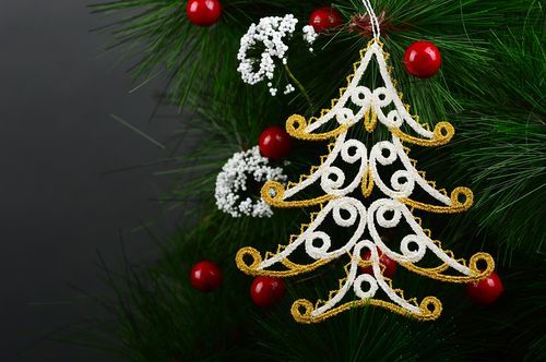 Weihnachtsbaum Anhänger handmade Christbaum Schmuck Deko für Weihnachten - MADEheart.com