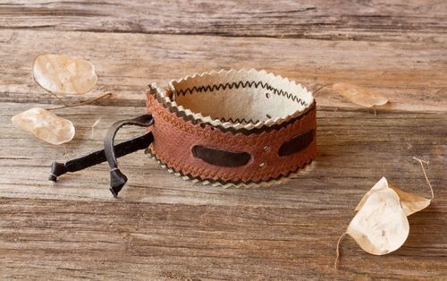 Handmade leather bracelet  - MADEheart.com