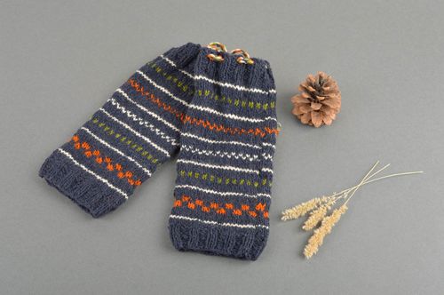 Guêtres en laine faits main Jambières enfant au crochet Vêtement enfant - MADEheart.com
