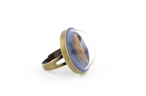 Кольцо ручной работы кольцо из пластика кольцо оригами женское красивое - MADEheart.com