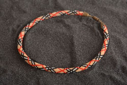 Handgefertigter Halsschmuck für Damen Rocailles Kette Designer Schmuck - MADEheart.com