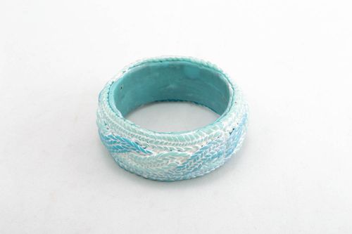 Голубой браслет из полимерной глины - MADEheart.com
