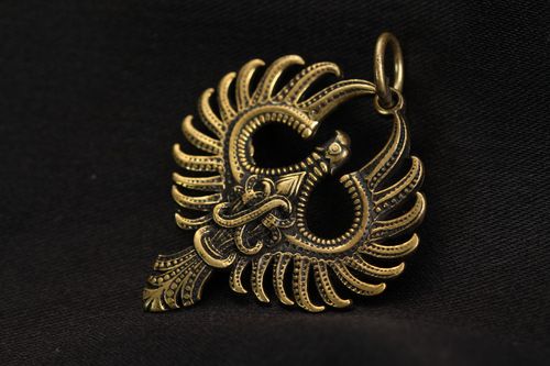 Bronze pendant Phoenix - MADEheart.com