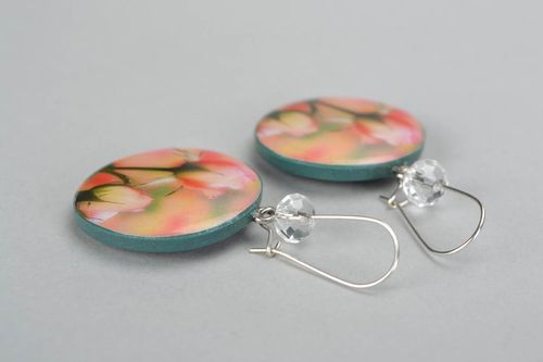 Polymer clay earrings Roses - MADEheart.com