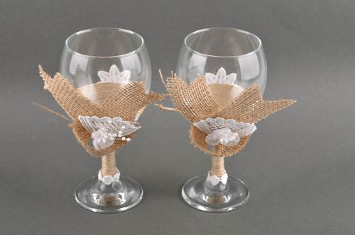 Handmade glass decorative glass wedding glass wine glasses wedding decor ideas - MADEheart.com