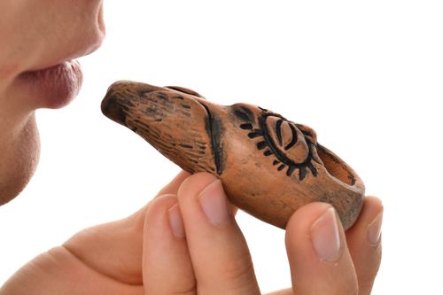 Handmade smoking pipe bird smoking pipe clay smoking accessories present for man - MADEheart.com