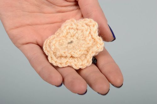 Beautiful handmade crochet barrette flower hair clip head accessories for kids - MADEheart.com