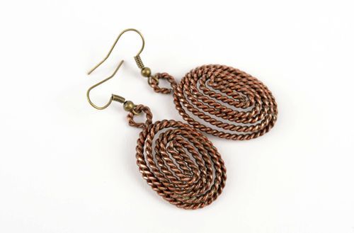Handmade jewelry copper earrings designer earrings fashion accessories - MADEheart.com