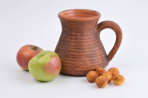 Jarra para cerveza hecha a mano de cerámica utensilio de cocina regalo original - MADEheart.com