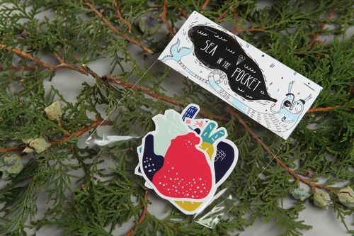 Autocollants stickers faits main Stickers déco Fournitures de bureau coeurs - MADEheart.com