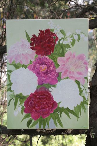 Cuadro al óleo Peonías - MADEheart.com