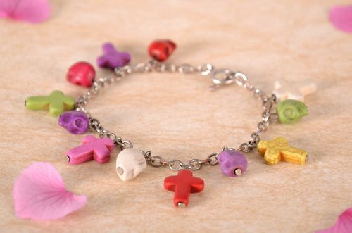 Bracelete de turquesa colorida - MADEheart.com