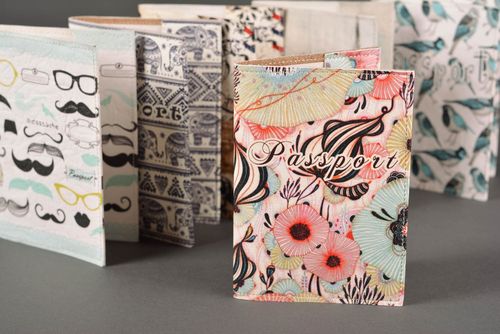 Unusual handmade leather passport cover accessories for girls leather goods - MADEheart.com