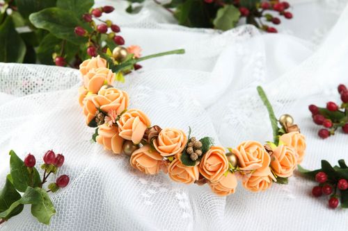 Blumen Haarreif handgefertigt hochwertiger Modeschmuck Haar Accessoire - MADEheart.com
