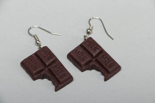 Gehänge Ohrringe aus Polymerton - MADEheart.com