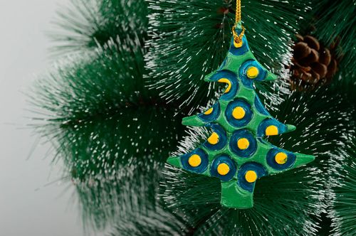 Modern Christmas tree toys ceramic Christmas decor holiday idea decor use only - MADEheart.com