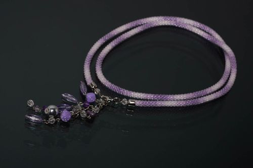 Collier lariat avec perles fantaisie original - MADEheart.com