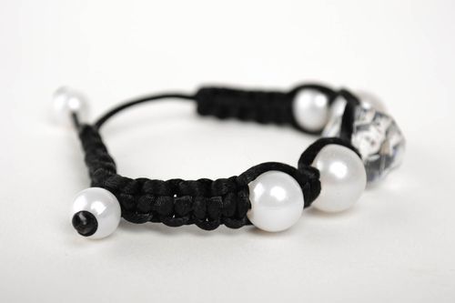 Beads bracelet handmade bracelet fabric accessory woven bracelet gift ideas - MADEheart.com