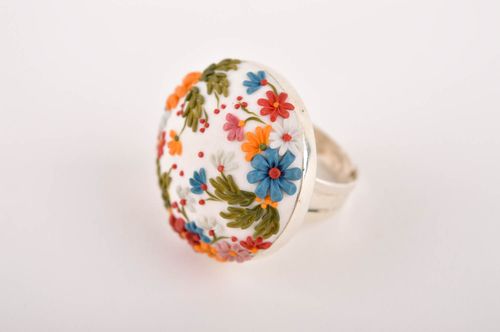 Handmade ring designer accessory gift ideas unusual ring for girls clay ring - MADEheart.com