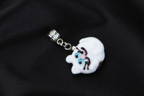 Handmade glass pendant Little Kitten - MADEheart.com