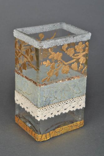 Vase en verre pour fleurs fait main - MADEheart.com