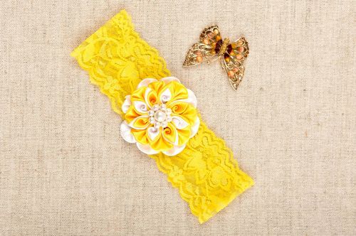 Gelber Kopfschmuck Kinder Haar Schmuck handmade Haar Reif Geschenk für Mädchen  - MADEheart.com