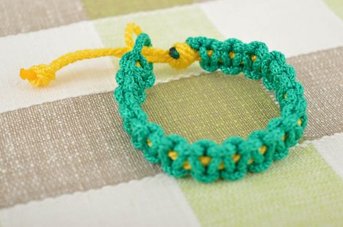 Beautiful handmade textile bracelet woven cord bracelet costume jewelry - MADEheart.com