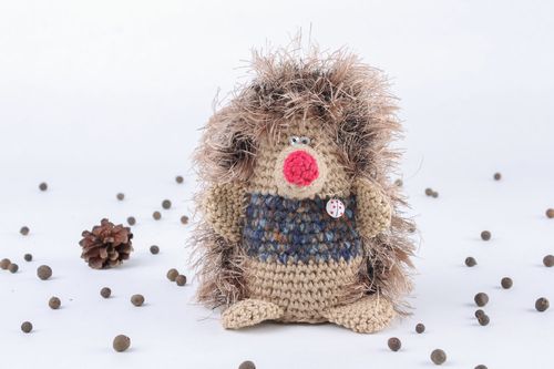 Giocattolo a maglia fatto a mano pupazzo morbido a forma di riccio da bambini - MADEheart.com