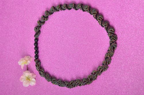 Seed bead jewelry handmade necklace stylish necklace exclusive jewelry for girls - MADEheart.com