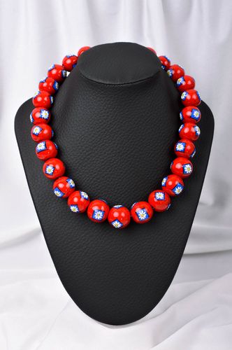 Ceramic jewelry bead necklace handcrafted jewelry fashion necklaces for women - MADEheart.com