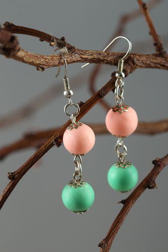 Handmade earrings for women gift ideas unusual accessory earrings with charms - MADEheart.com