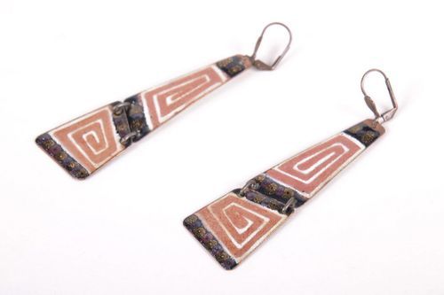 Long Copper Earrings - MADEheart.com